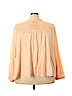 C established 1946 100% Rayon Orange Long Sleeve Blouse Size 26 - 28 - photo 1