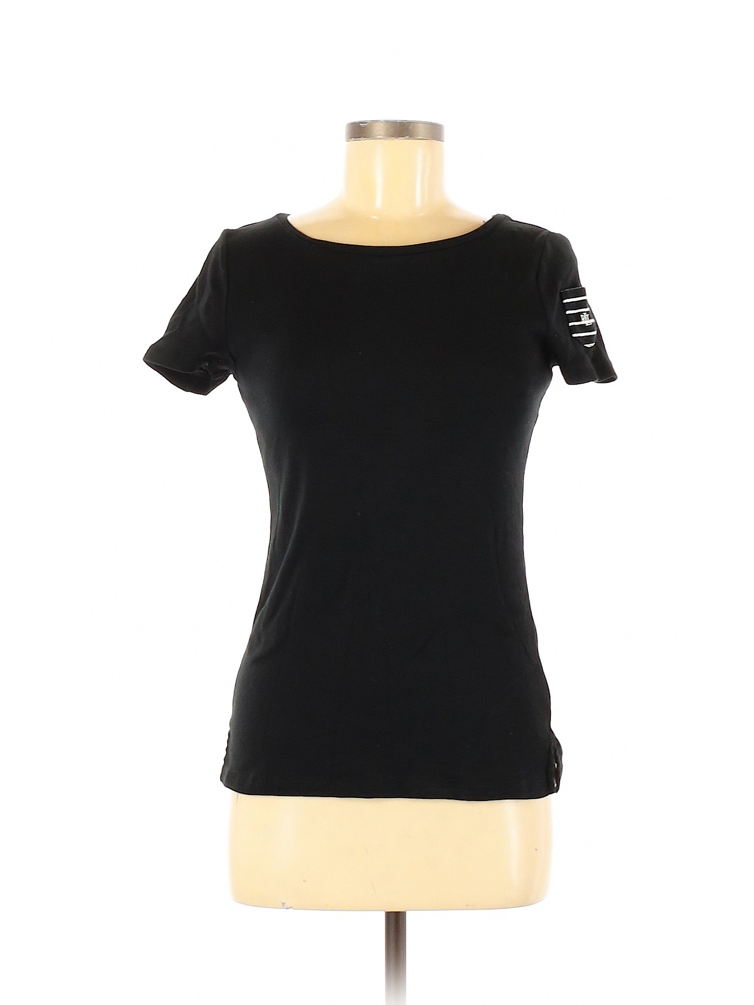 Lauren by Ralph Lauren Women Black Short Sleeve T-Shirt M | eBay