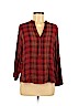 Lucky Brand 100% Cotton Red Long Sleeve Blouse Size M - photo 1