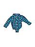 Andy & Evan 100% Cotton Plaid Blue Long Sleeve Onesie Size 6-12 mo - photo 1