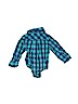 Andy & Evan 100% Cotton Plaid Blue Long Sleeve Onesie Size 6-12 mo - photo 2