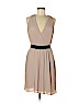Halston Heritage 100% Polyester Tan Casual Dress Size 6 - photo 1