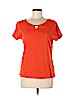 Rafaella 100% Cotton Orange Short Sleeve Top Size M (petite) - photo 1