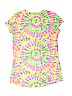 Justice 100% Polyester Tie-dye Graphic Green Short Sleeve T-Shirt Size 18 - photo 2