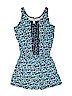 Justice Floral Blue Romper Size 18 - photo 1