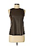 Vince. 100% Lambskin Brown Leather Top Size 6 - photo 1