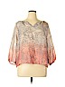 Zac & Rachel Tan 3/4 Sleeve Blouse Size XL (petite) - photo 1