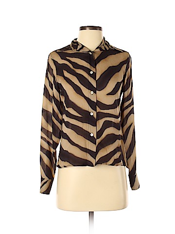 Lauren by Ralph Lauren Long Sleeve Silk Top (view 1)