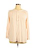 Ann Taylor LOFT 100% Rayon Pink Long Sleeve Button-Down Shirt Size XL - photo 1