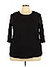 Cj Banks 100% Cotton Black 3/4 Sleeve T-Shirt Size 3X - photo 1