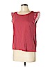 Ann Taylor LOFT 100% Cotton Red Short Sleeve Top Size M (petite) - photo 1
