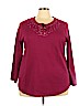 Cj Banks Burgundy Long Sleeve Top Size 3X - photo 1