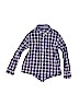 Janie and Jack 100% Cotton Plaid Blue Long Sleeve Button-Down Shirt Size 6 - photo 1