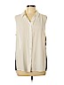 Vince Camuto 100% Polyester Ivory Sleeveless Blouse Size L - photo 1