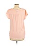 INC International Concepts 100% Polyester Pink Short Sleeve Blouse Size L - photo 2