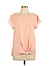 INC International Concepts 100% Polyester Pink Short Sleeve Blouse Size L - photo 1