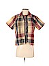 Cabin Creek 100% Cotton Red Short Sleeve Button-Down Shirt Size P (petite) - photo 1
