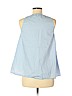Cos 100% Cotton Blue Sleeveless Blouse Size 6 - photo 2