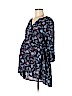 A Pea in the Pod 100% Rayon Blue 3/4 Sleeve Blouse Size M - photo 1