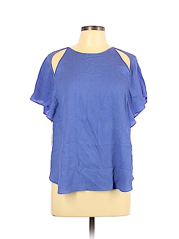Halston Heritage Short Sleeve Silk Top (view 1)