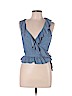 Forever 21 100% Lyocell Blue Sleeveless Blouse Size L - photo 1