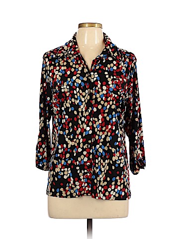 Notations 3/4 Sleeve Button-Down Shirt (view 1)