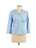 Ann Taylor Blue 3/4 Sleeve Blouse Size 14 (petite) - photo 1