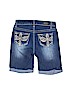 Zco. 100% Cotton Solid Blue Denim Shorts Size 10 - photo 2
