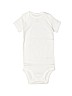 Simple Joys by Carter's 100% Cotton Solid White Short Sleeve Onesie 9-12 MO / 12 MO - photo 1