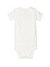 Simple Joys by Carter's 100% Cotton Solid White Short Sleeve Onesie 9-12 MO / 12 MO - photo 1