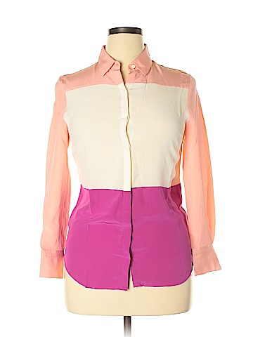 Chloé Long Sleeve Silk Top (view 1)