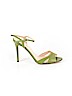 SJP by Sarah Jessica Parker 100% Leather Green Heels Size EU 41 - photo 1