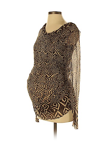 Diane von Furstenberg Long Sleeve Silk Top (view 1)