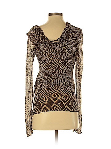 Diane von Furstenberg Long Sleeve Silk Top (view 2)