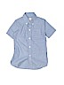 Gap Kids 100% Cotton Solid Blue Short Sleeve Button-Down Shirt Size 4 - 5 - photo 1
