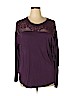 Old Navy 100% Rayon Purple Long Sleeve Top Size XL - photo 1