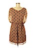 Lush 100% Polyester Brown Casual Dress Size M - photo 1