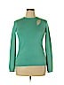 W by Worth Blue Silk Pullover Sweater Size L - photo 1
