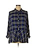 Jane and Delancey 100% Rayon Blue Long Sleeve Blouse Size 1X - photo 1