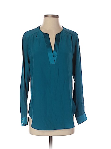 Amanda Uprichard Long Sleeve Silk Top (view 1)
