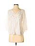 Rebecca Taylor 100% Rayon Ivory 3/4 Sleeve Blouse Size 4 - photo 1