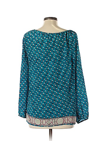 Tolani Long Sleeve Silk Top (view 2)