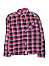 Abercrombie 100% Polyester Red Long Sleeve Button-Down Shirt Size 15 - 16 - photo 1