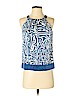 Ann Taylor 100% Silk Blue Sleeveless Silk Top Size 4 (petite) - photo 1