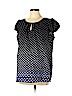 Motherhood 100% Polyester Black Short Sleeve Blouse Size L - photo 1