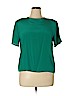 Anna and Frank 100% Silk Teal Short Sleeve Silk Top Size XL - photo 1