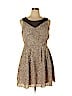 LC Lauren Conrad 100% Polyester Brown Casual Dress Size 16 - photo 1