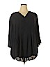 Woman Within 100% Polyester Black 3/4 Sleeve Blouse Size 1X - photo 1