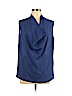 Zero + Maria Cornejo Blue Sleeveless Blouse Size 8 - photo 1