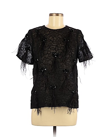 Prabal Gurung Short Sleeve Silk Top (view 1)